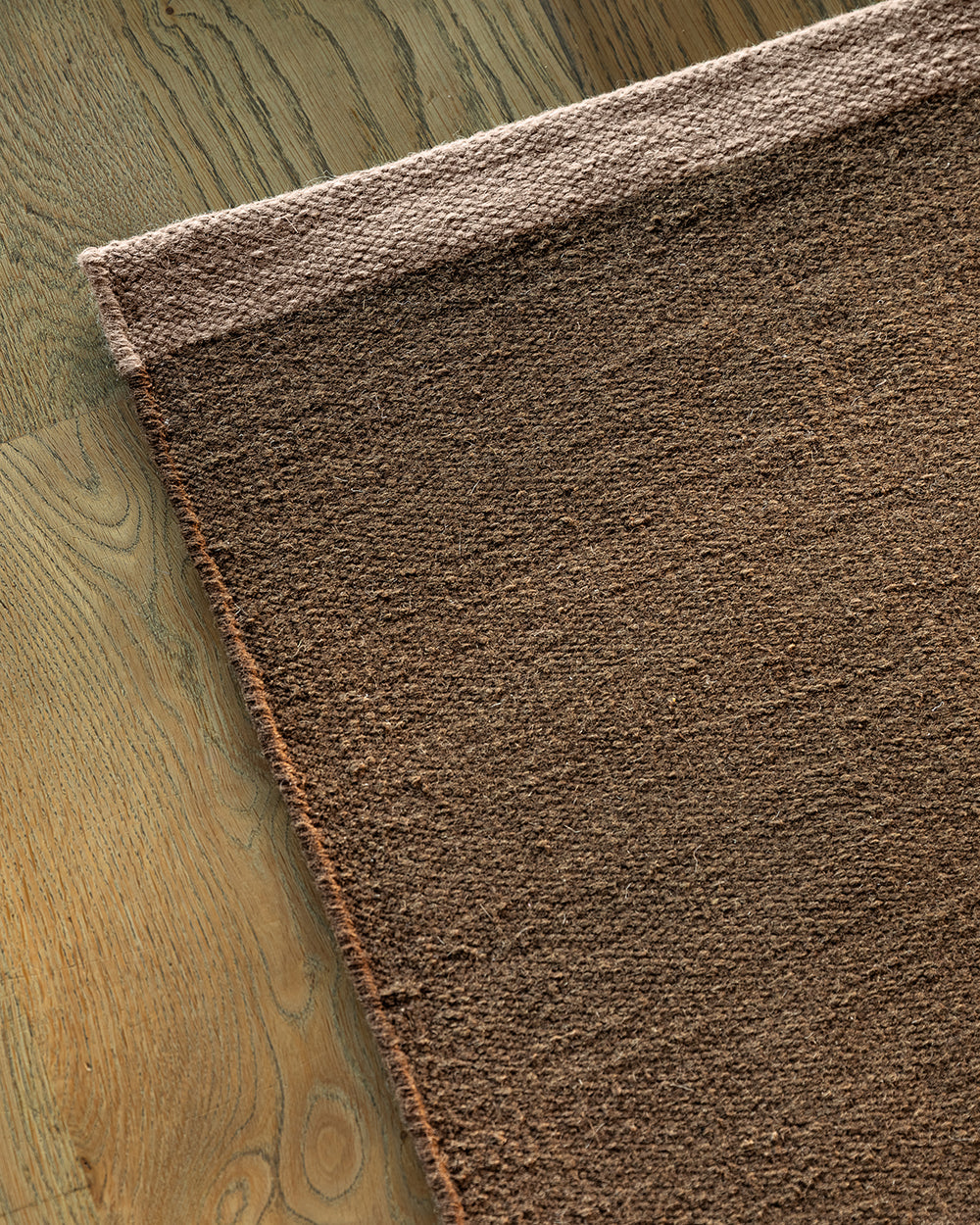 Carla NZ wool entrance mat 60 x 100cm cocoa
