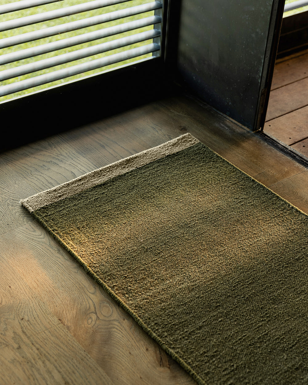 Carla 100% NZ wool entrance mat 60 x 100cm military