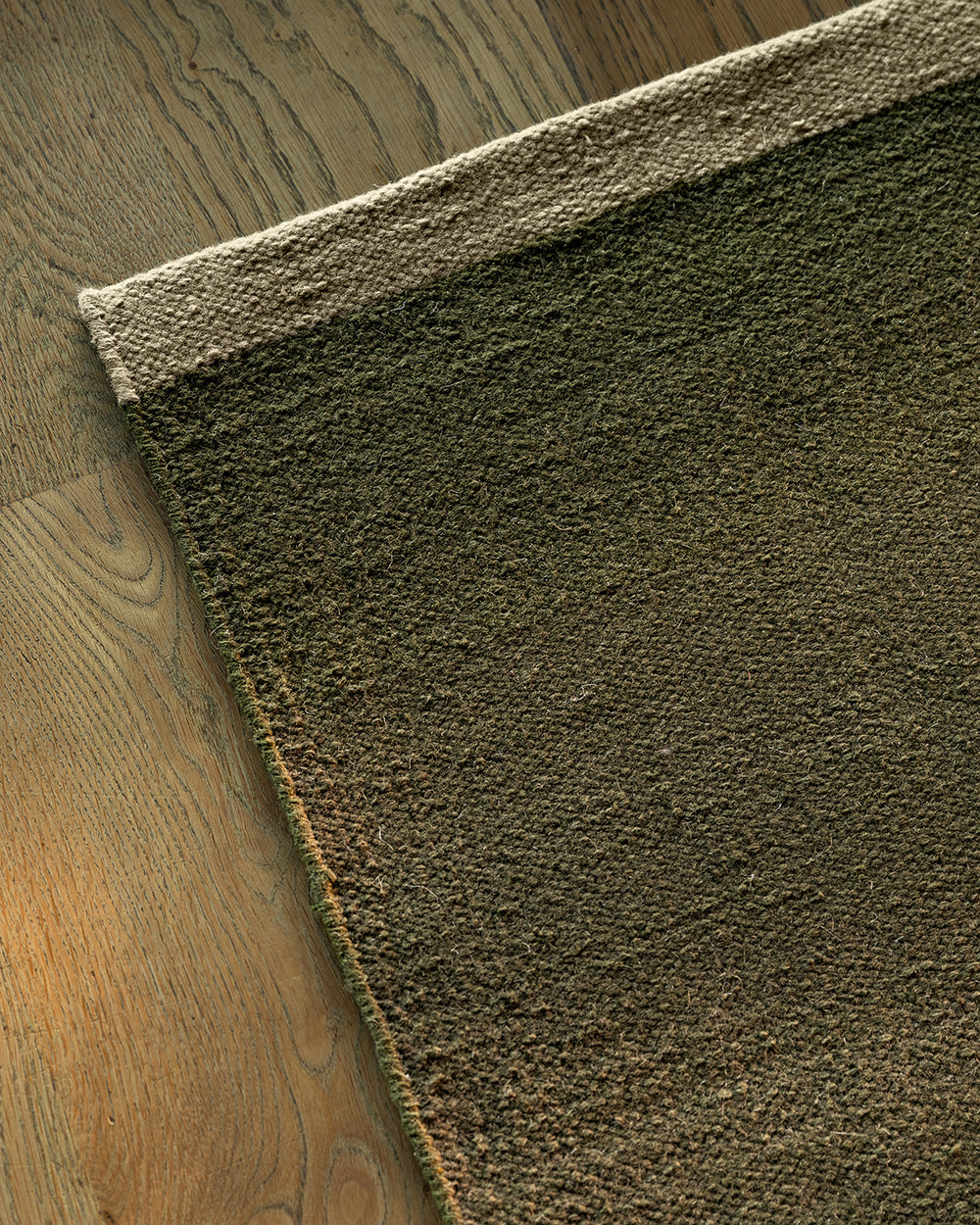 Carla 100% NZ wool entrance mat 60 x 100cm military