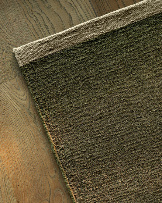 Carla 100% NZ wool entrance mat 60 x 100cm military