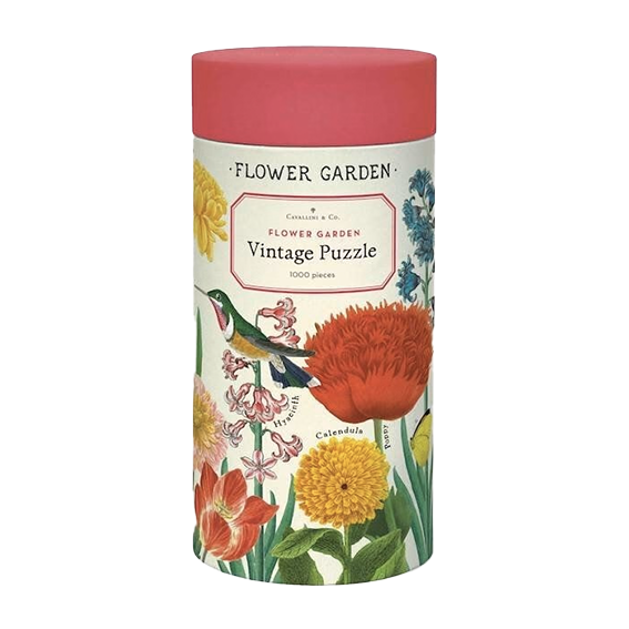 1000-piece vintage jigsaw puzzle flower garden