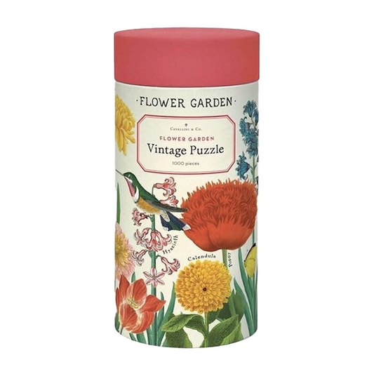 1000-piece vintage jigsaw puzzle flower garden