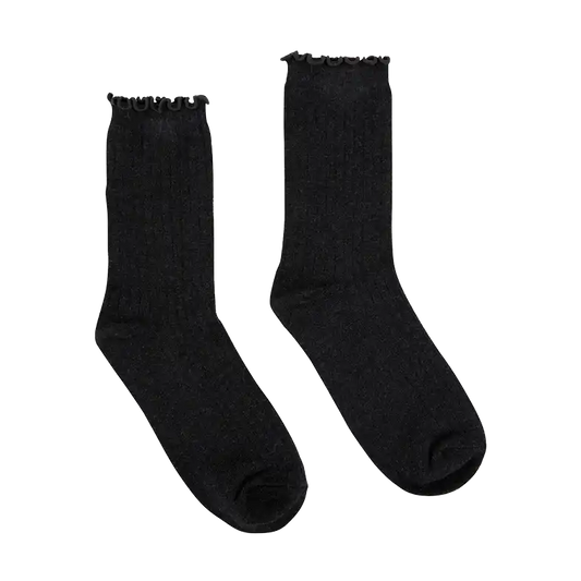 Cotton cashmere socks black