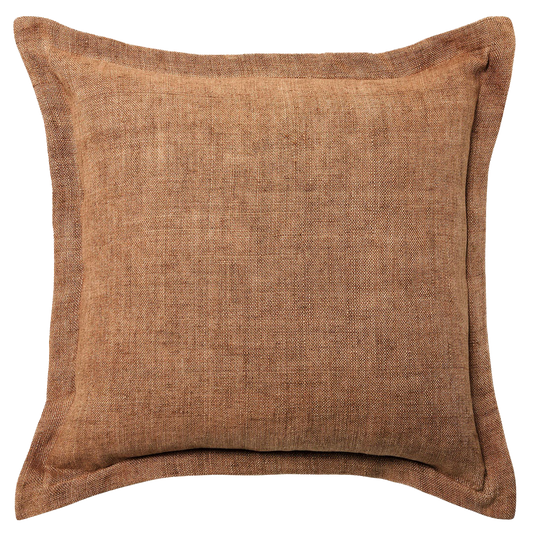 Burton tailored linen cushion cover 50cm cafe