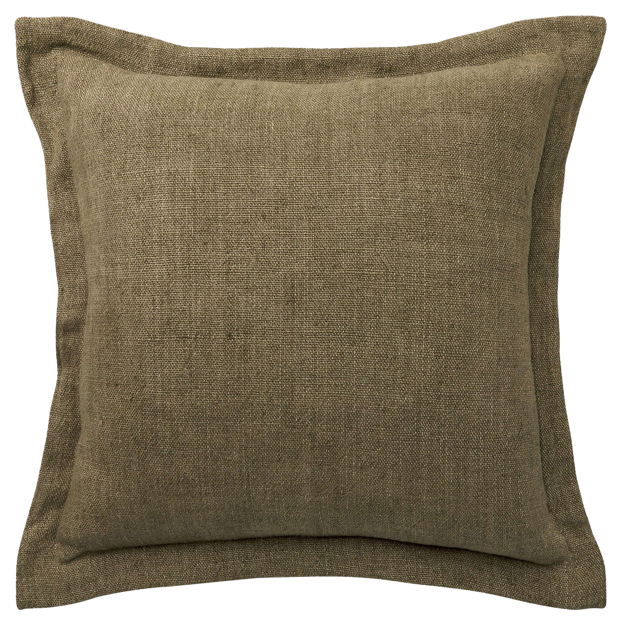 Burton tailored linen cushion cover 50cm khaki