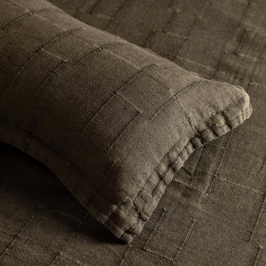 Palermo French linen cushion cover 65 x 40cm olive