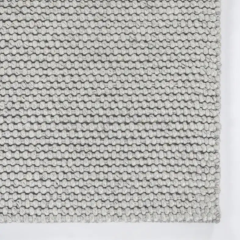 Cyrus wool blend floor rug silver