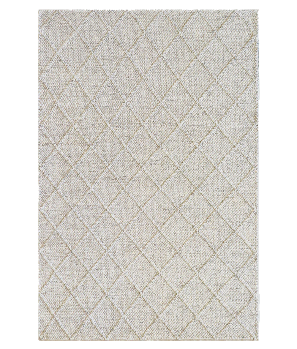 Dakota wool blend floor rug straw