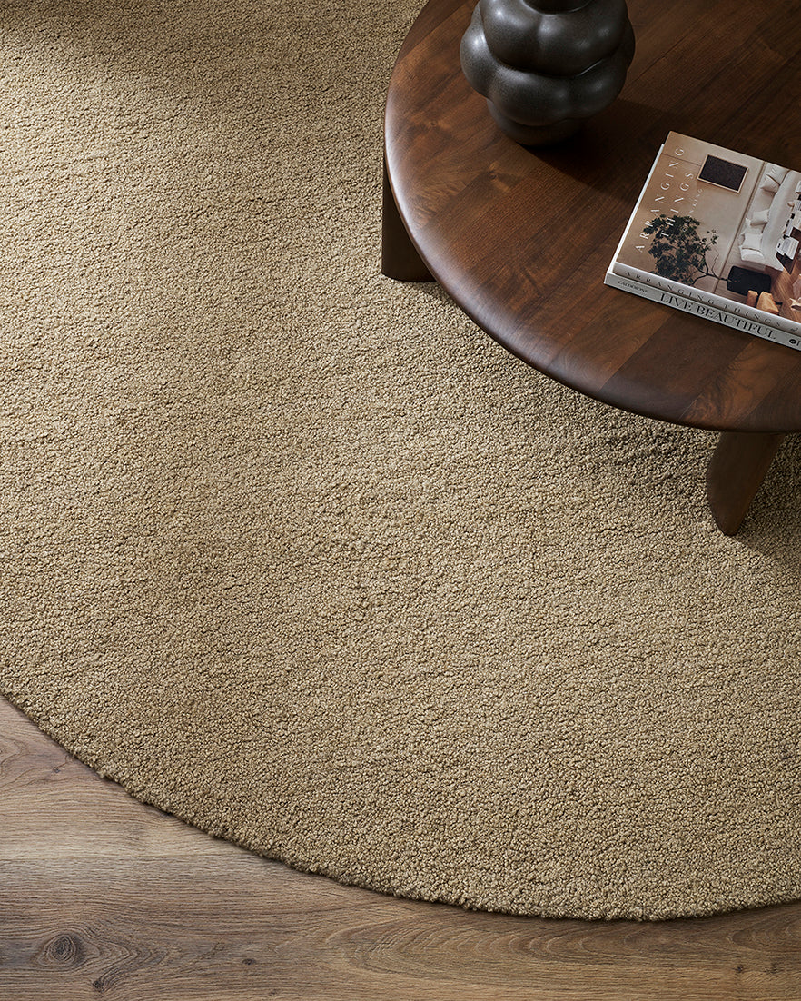 Dorset round wool rug biscuit 250cm