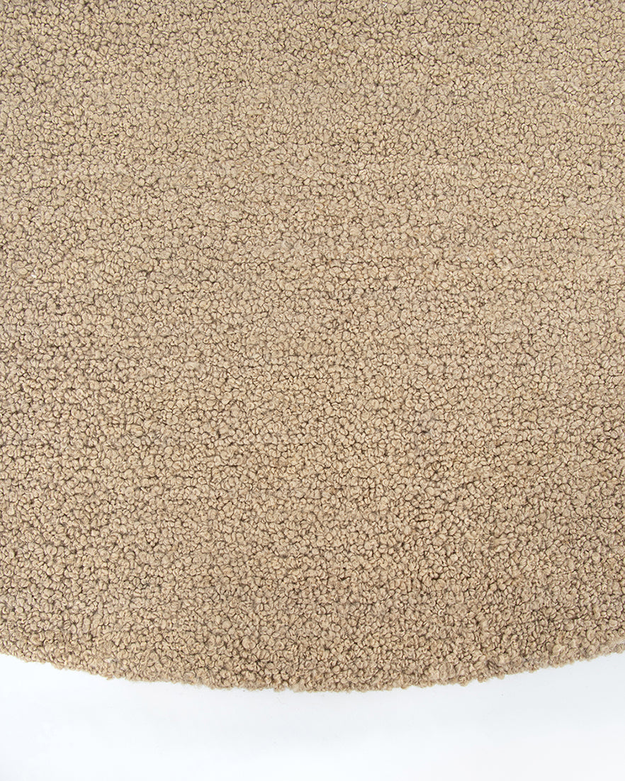 Dorset round wool rug biscuit 250cm