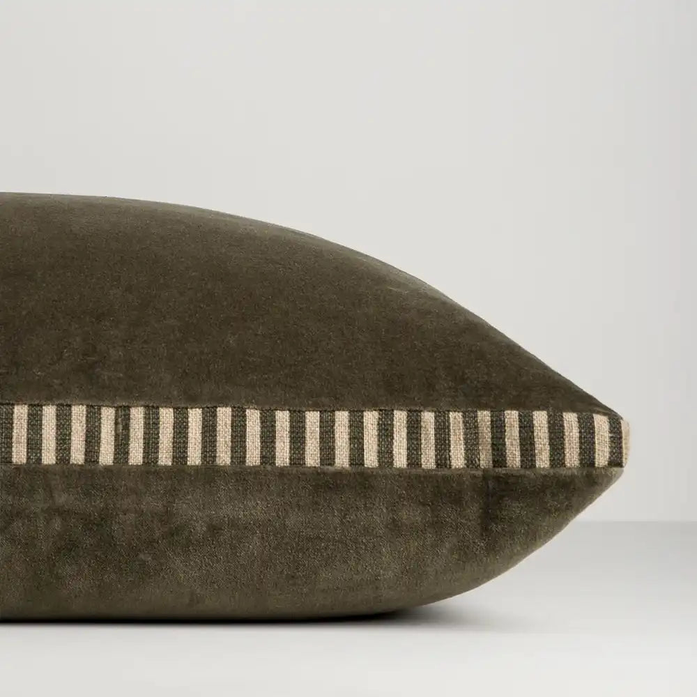 Edward velvet cushion cover 50cm thyme