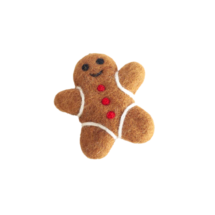 NZ felt hanging ornament gingerbread man