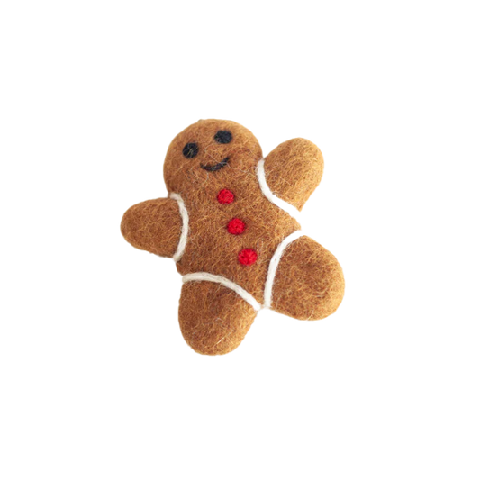 NZ felt hanging ornament gingerbread man