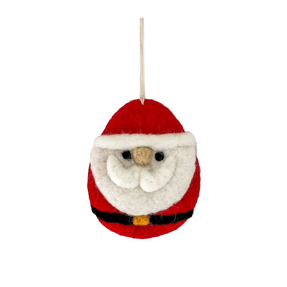 NZ wool hanging ornament santa