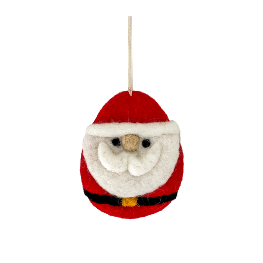 NZ wool hanging ornament santa