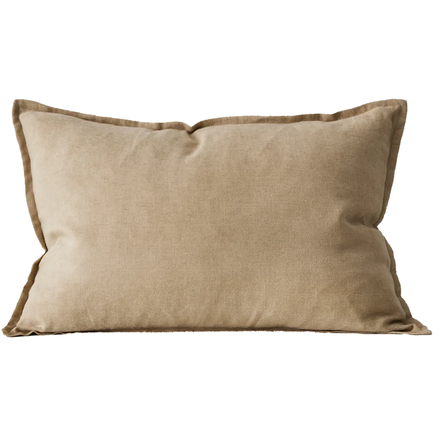 Fiore linen blend cushion cover 40 x 60cm ecru