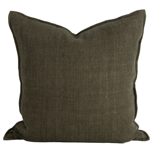 Flaxmill linen cushion cover moss 50cm