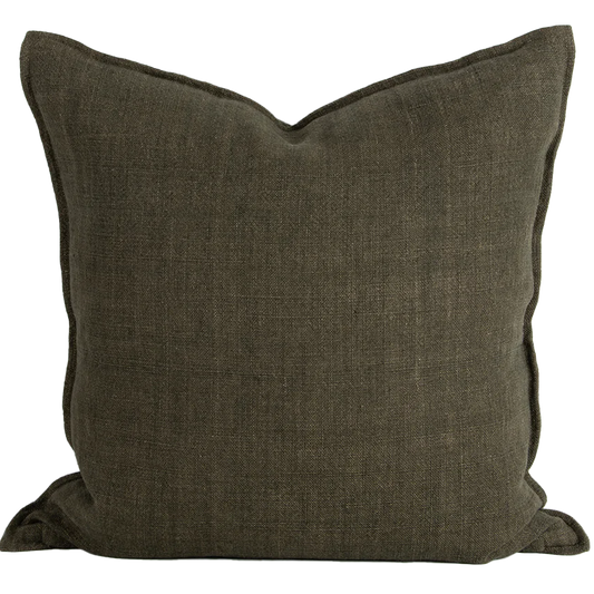 Flaxmill linen cushion cover moss 60cm