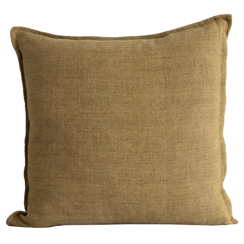 Flaxmill linen cushion cover fenugreek 50cm