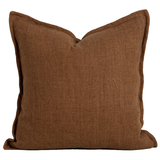 Flaxmill linen cushion cover pecan 50cm