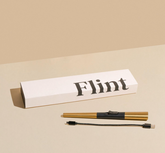 Flint rechargeable lighter brass