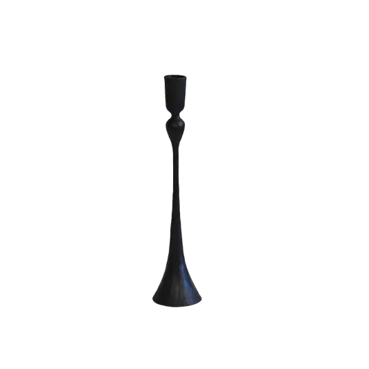 Hand forged fluted candlestick 30cm high