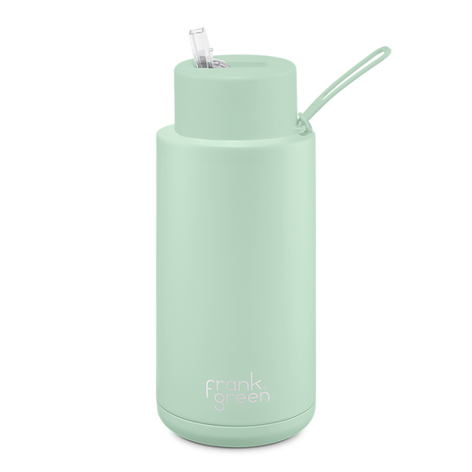 Frank Green drink bottle with straw lid one litre mint gelato