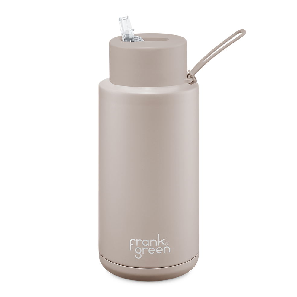 Frank Green drink bottle with straw lid one litre moon dust