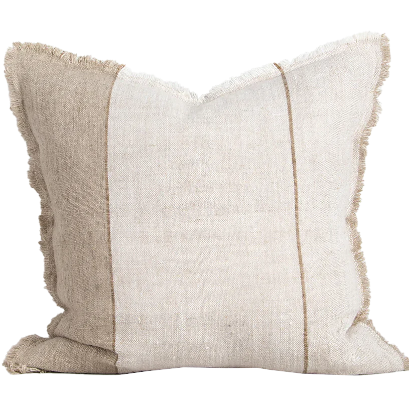 Frankton linen cushion cover sand 50cm