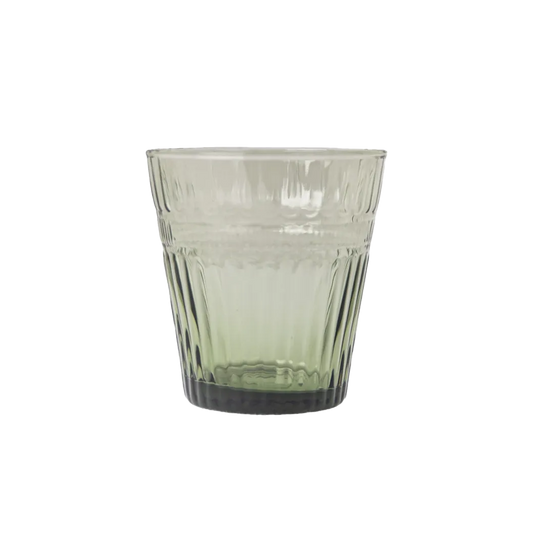 Glow glass tumbler olive