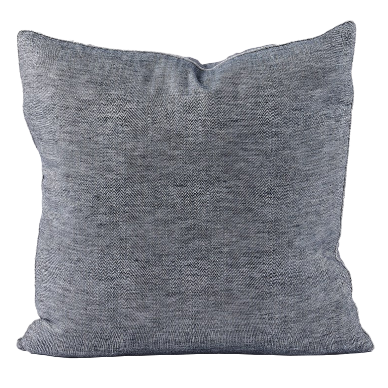 Halcyon linen cushion cover ink 50cm
