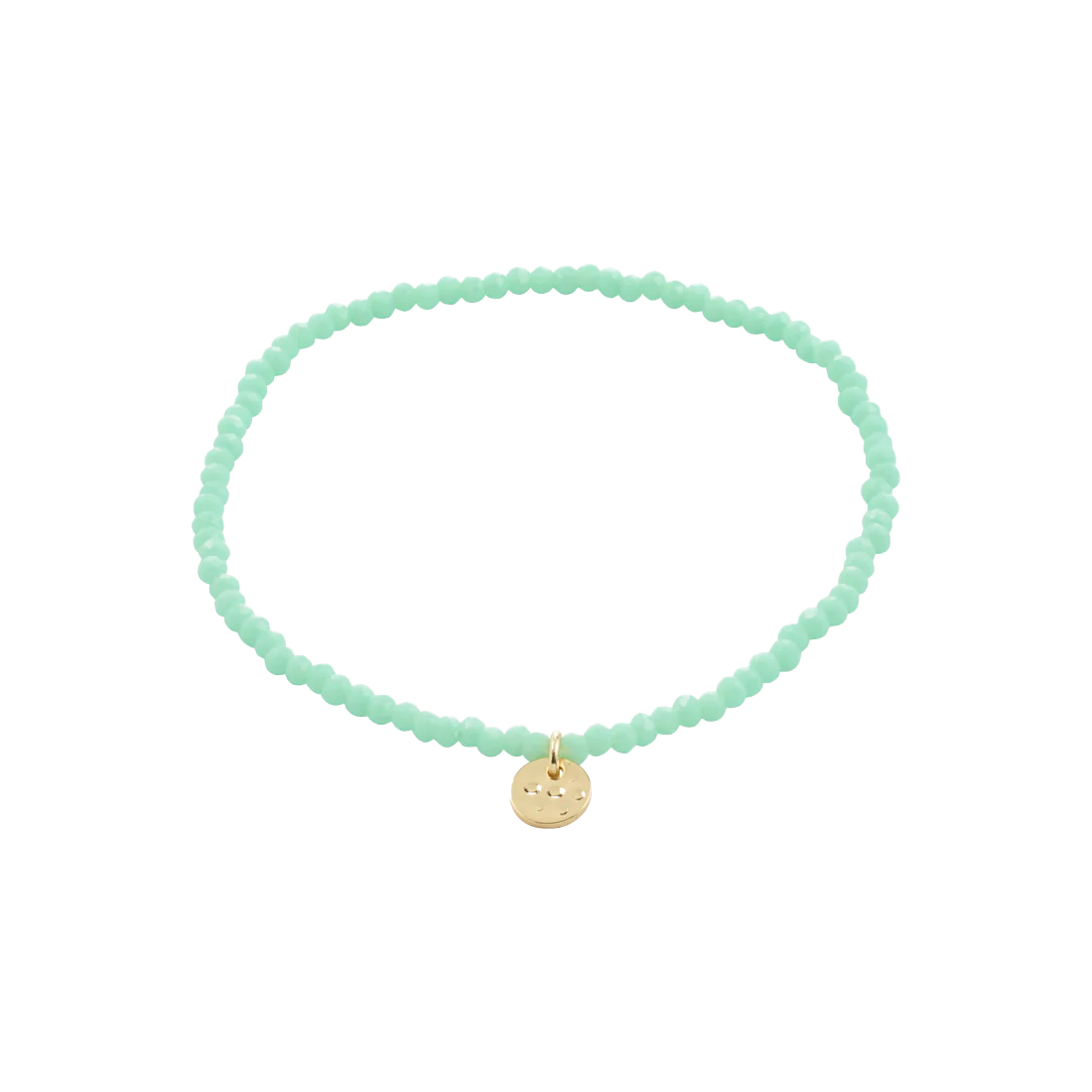 Glass bead bracelet mint green