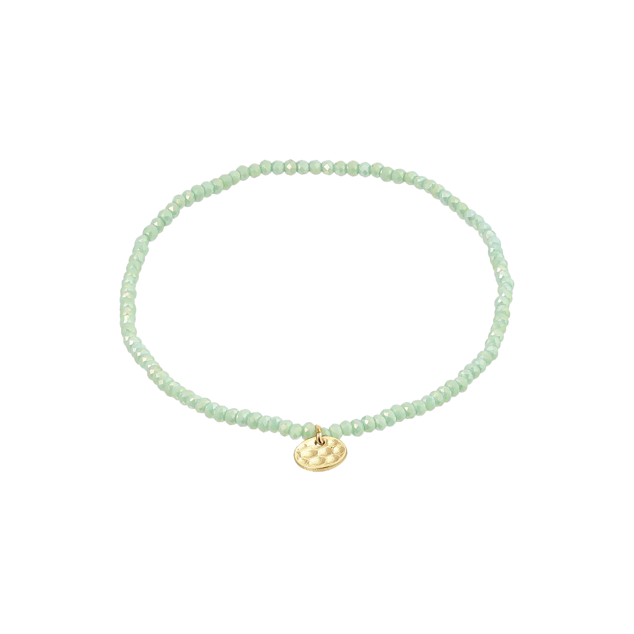 Glass bead bracelet pale green