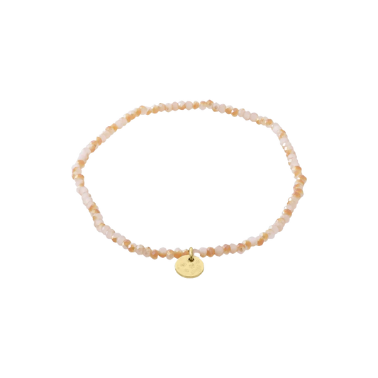 Glass bead bracelet multi rose