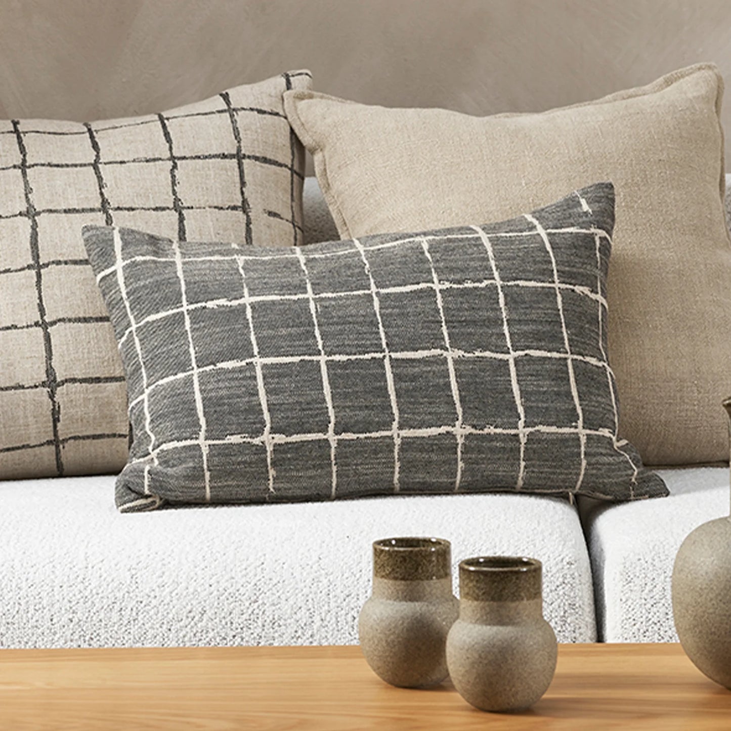 Johnson rectangle cushion cover 40 x 60cm black