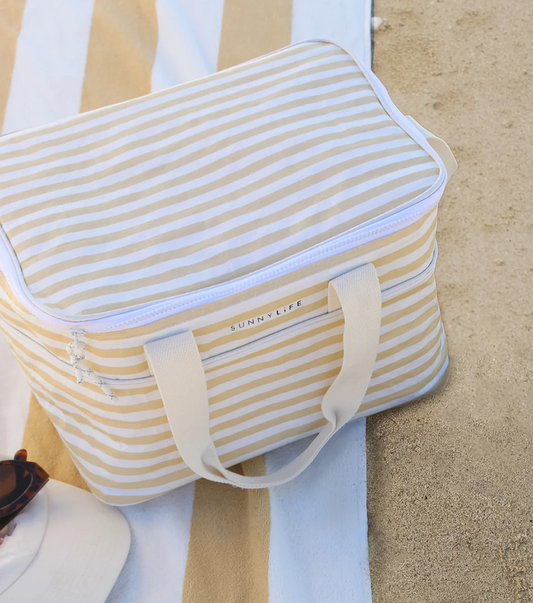 SunnyLife cooler bag butternut stripe