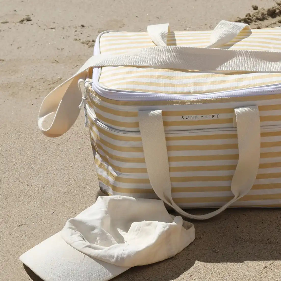 SunnyLife cooler bag butternut stripe
