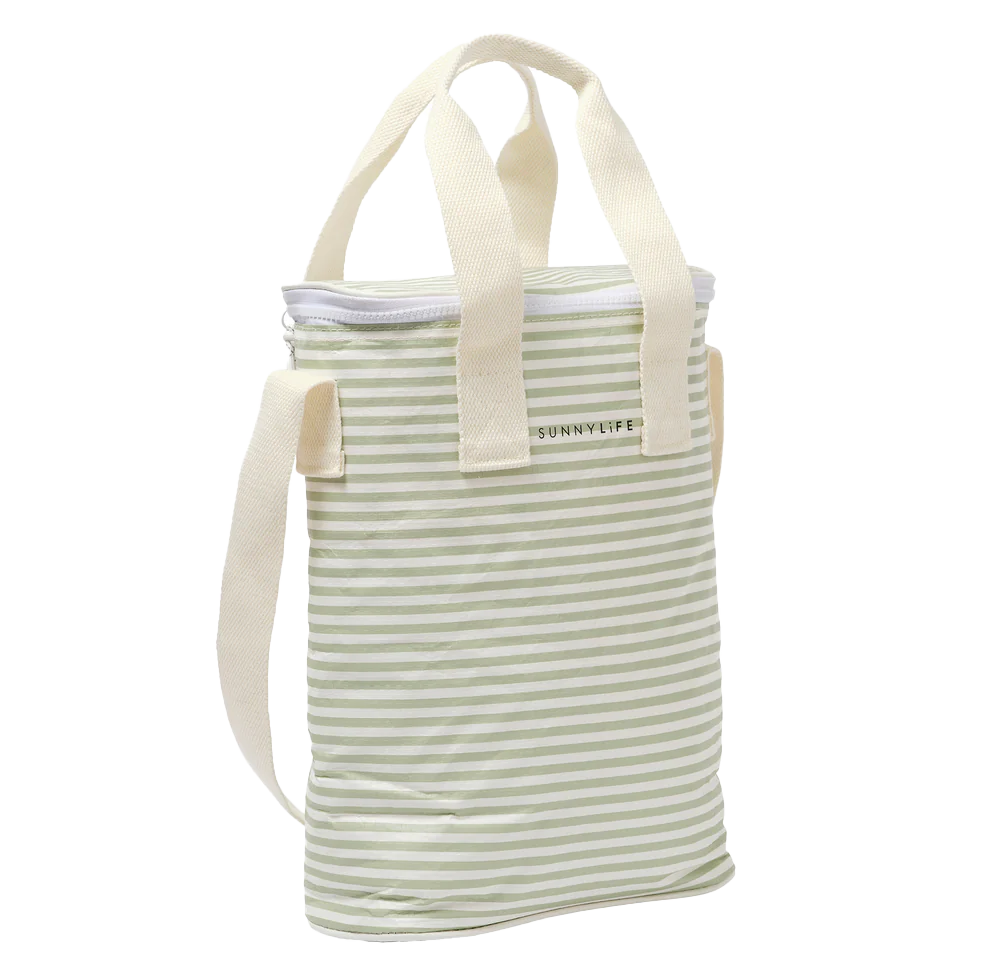 SunnyLife drinks cooler bag sea sage stripe
