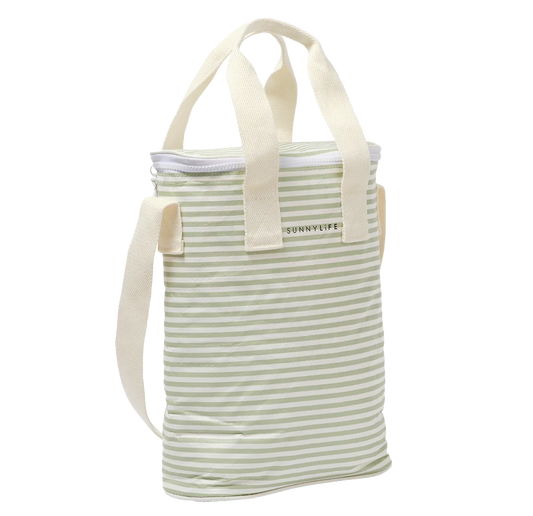 SunnyLife drinks cooler bag sea sage stripe