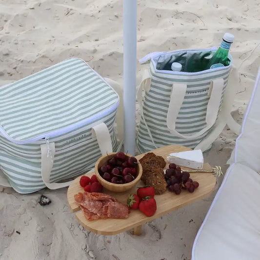 SunnyLife drinks cooler bag sea sage stripe