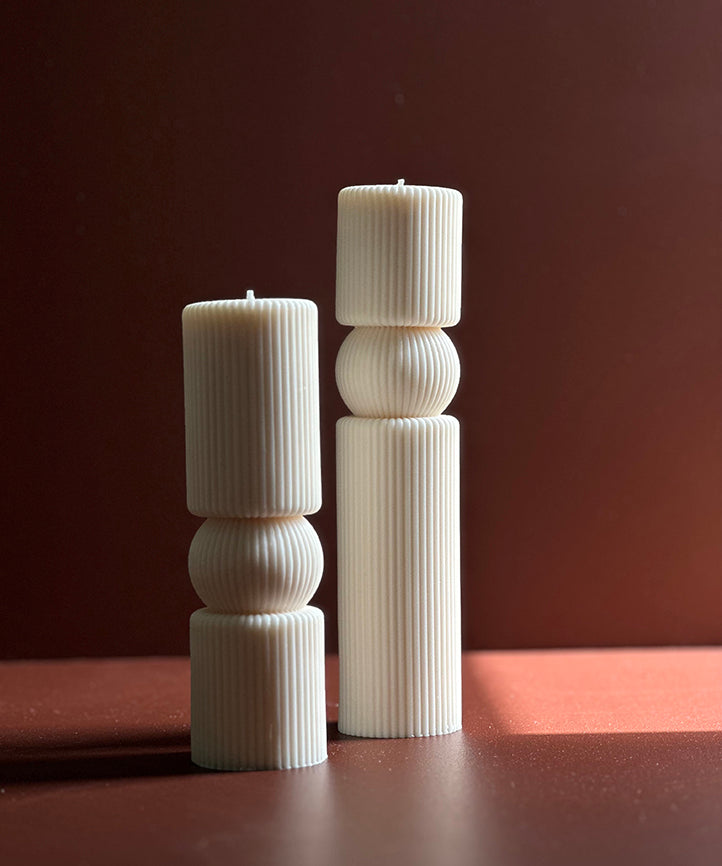 NZ made Lily sculptural soy wax candle