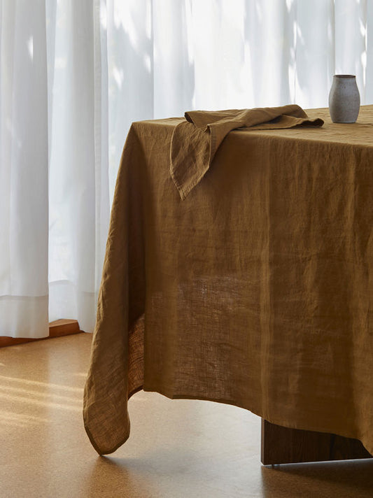 Linen napkin ochre