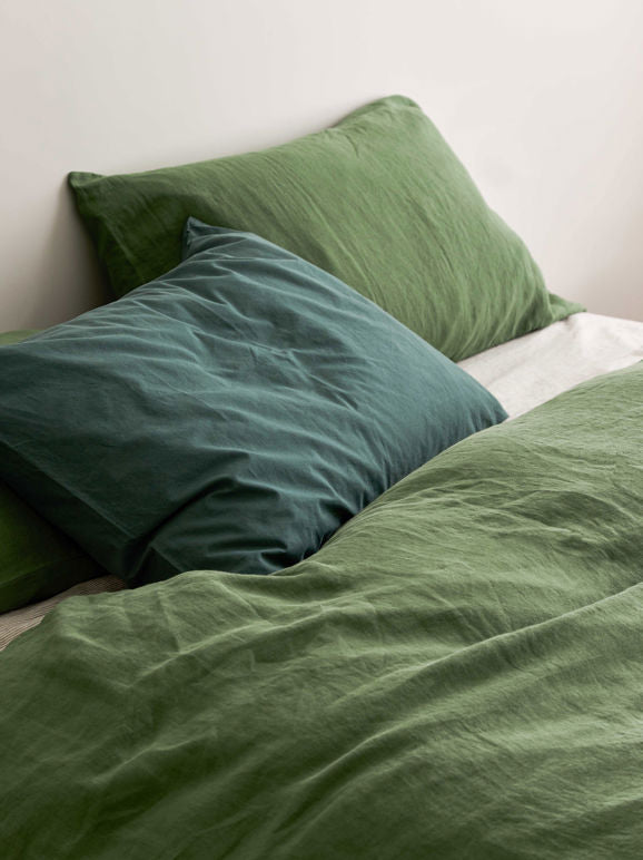 Pair of linen pillowcases spearmint