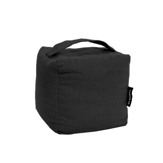 Linen door stop black