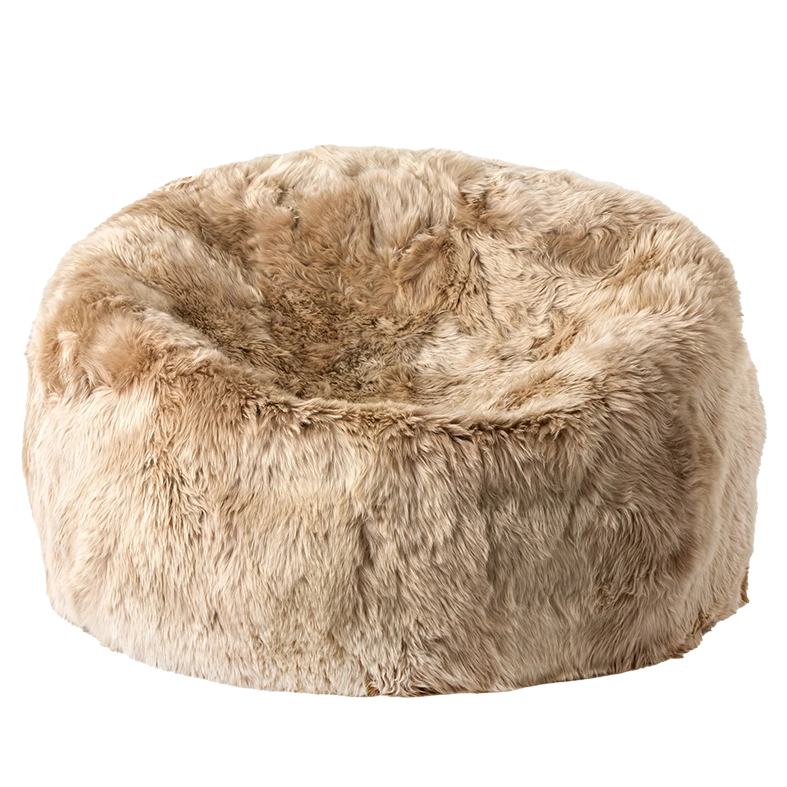 Long wool sheepskin bean bag (filled)