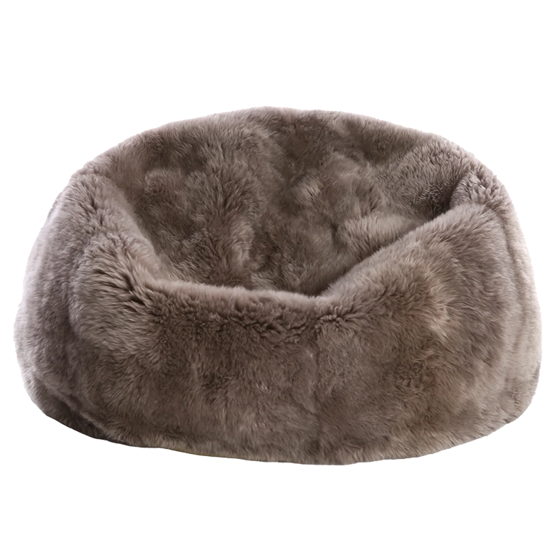 Long wool sheepskin bean bag (filled)