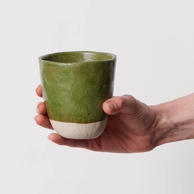 Organic shaped cup 275mls green
