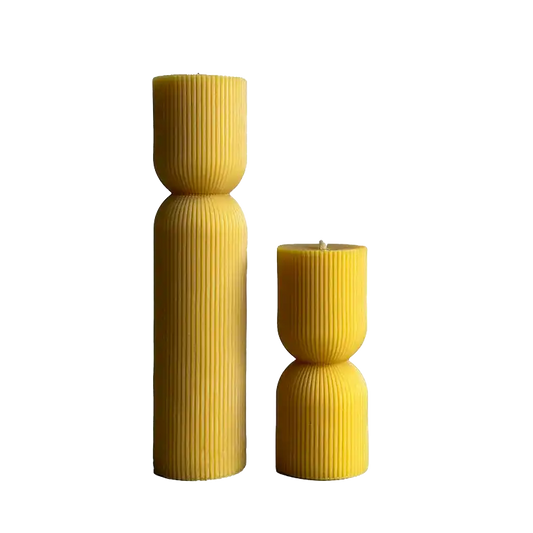 NZ made Lucy sculptural beeswax candle