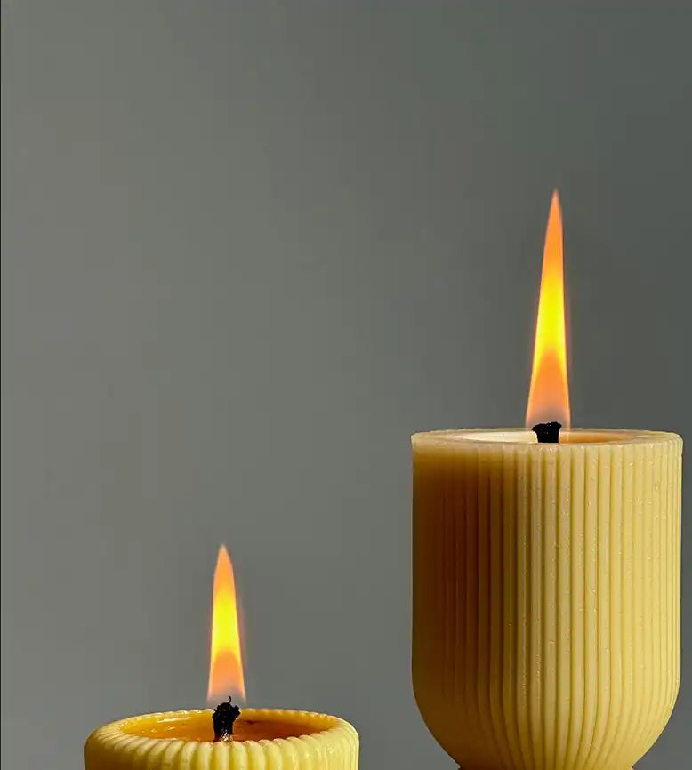 NZ made Lucy sculptural beeswax candle