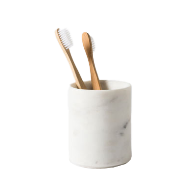 Marble Toothbrush Holder white